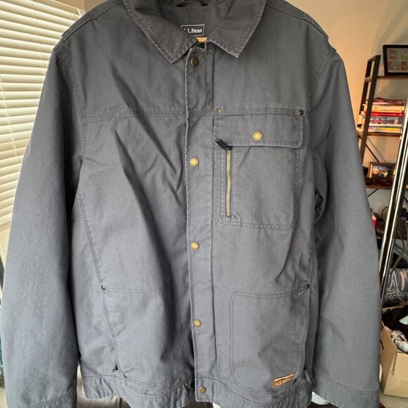 Men's L.L.Bean Utility Jacket ll bean Gunmetal Gray XXL Tall - Picture 3 of 8